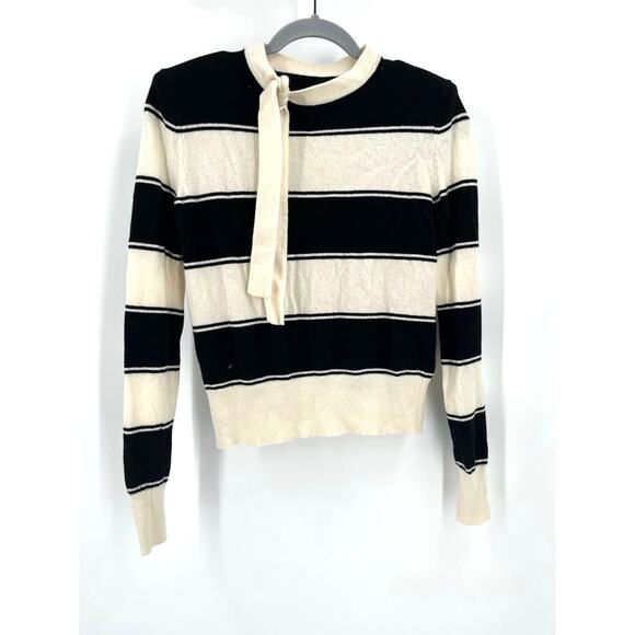 Marc Jacobs Tie-Neck Stripe Wool Sweater - Picture 2 of 5